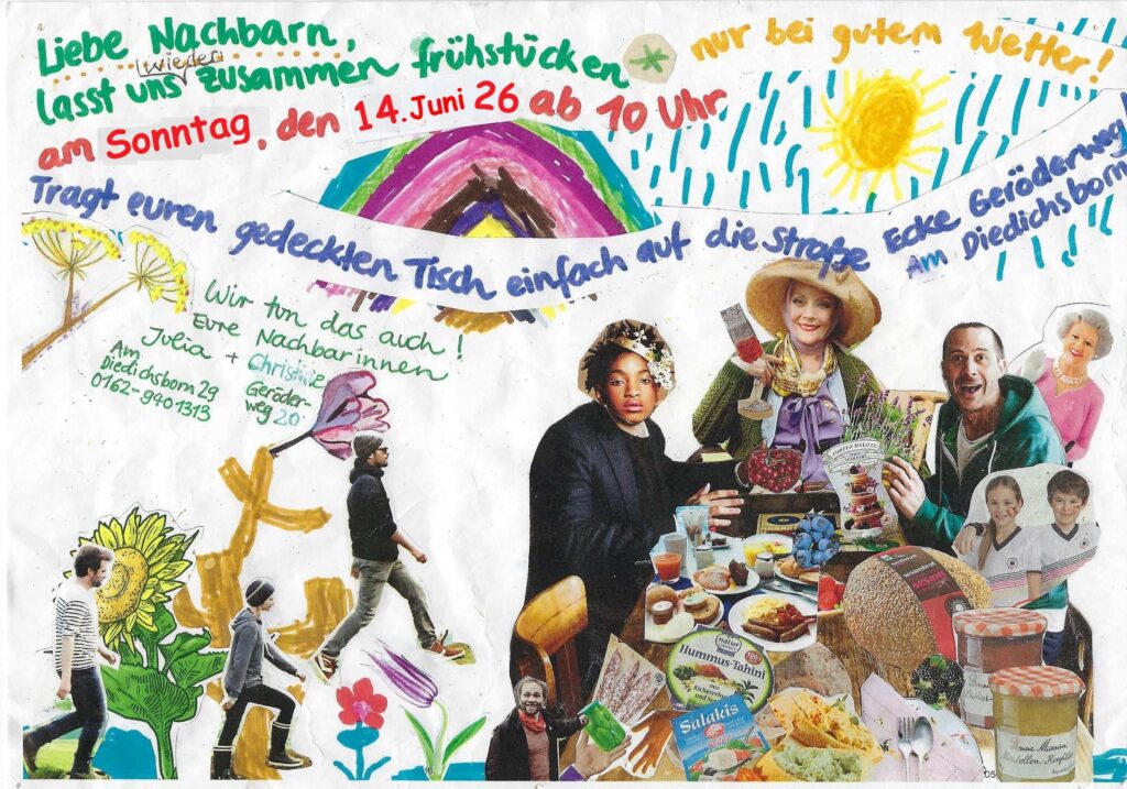 Einladung zum Frühstück auf der Straße am 14.06.2026