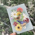 Foto einer Postkarte GArtenvielfalt. Rebecca Bechthold.